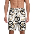 thumbnail image 1 of Balery Snake Pantalones cortos de pijama de punto de algodón para hombre con cinturilla y bolsillos-XX-Large, 1 of 6