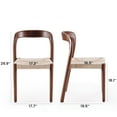 thumbnail image 4 of MAYEERTY Walnut Set of 2 Modern Ash Wood Stackable Dining Chairs, Fully Assembled for Home, 4 of 7