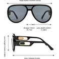 thumbnail image 3 of 1 Paire de Lunettes de Mode pour Femmes à Monture Ronde Surdimensionnée de Haute Qualité, Design Classique et Simple avec Branches Ajourées, Confortables à Porter, Mettant en Valeur une Élégance Haut de Gamme, 3 of 13