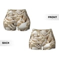 thumbnail image 3 of Rocae Starfish and Sea Shells for Women's Quick-Dry Running Shorts,Ladies Active Athletic Apparel Yoga Workout Gym Running Volleyball Spandex Shorts Medium, 3 of 9