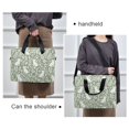 thumbnail image 6 of FORMRS 16" Laptop Bag Carrying Sleeve Case with Handle Travel Shoulder Briefcase, Green Floral Cat Pattern, 6 of 8