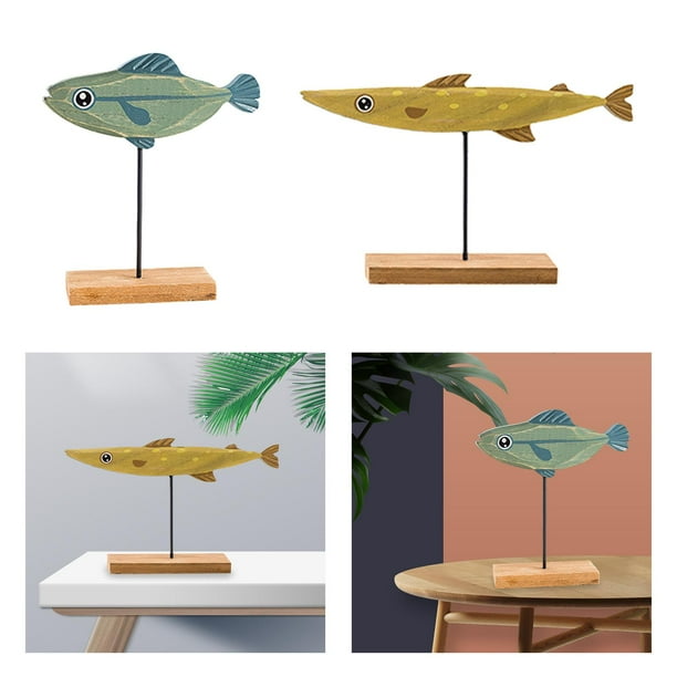 Adorno de de madera de 2 piezas, decorativo independiente para restaurante, cafetería, hogar, dormitorio, decoración para sala de estar, regalo Estilo A Macarena Decoraciones de escritorio