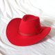 thumbnail image 1 of Sombrero de vaquero americano del oeste, sombrero de gamuza para exteriores, sombrero para montar a caballo para hombre, sombrero de vaquero de ala grande, 1 of 6