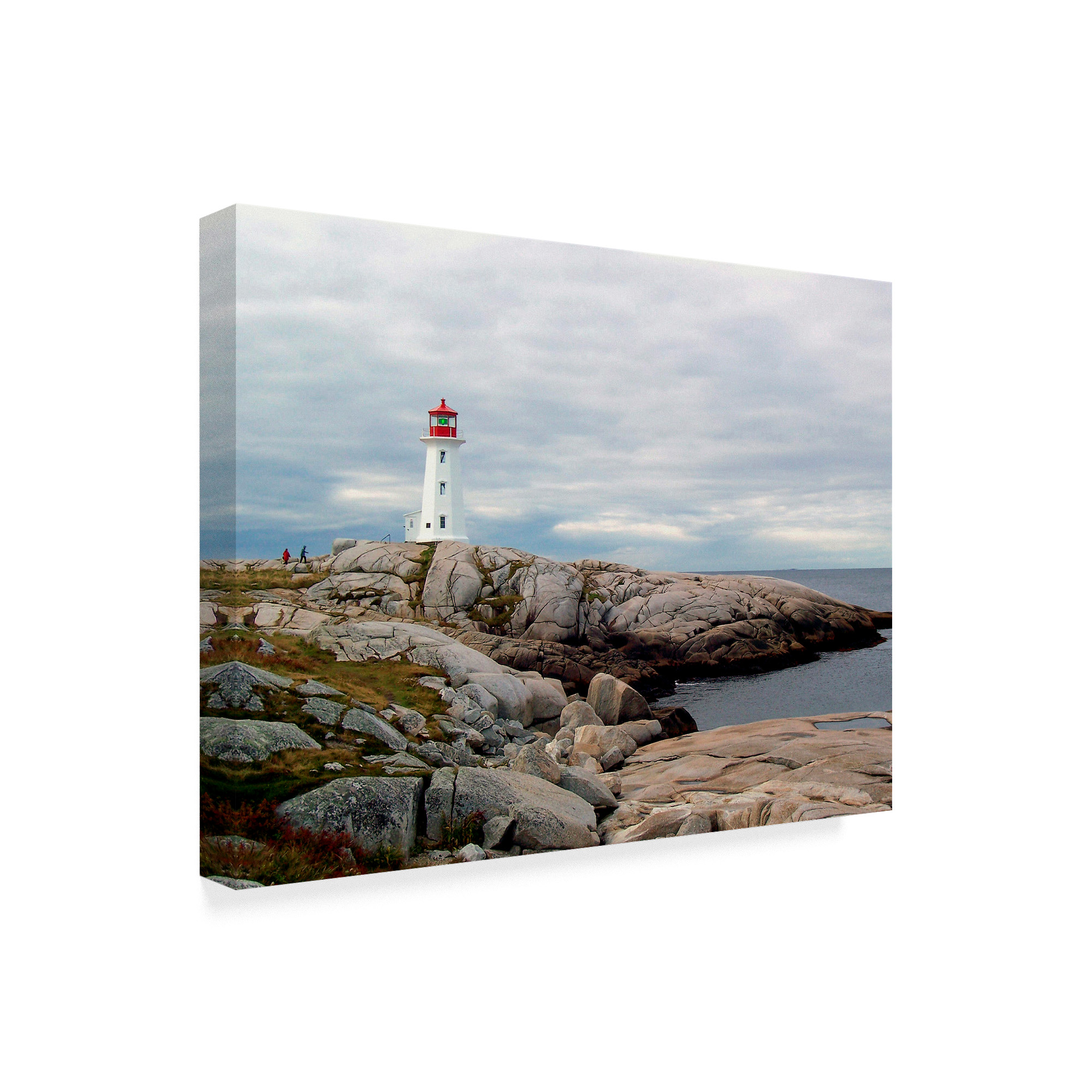 Trademark Fine Art 'Peggys Cove Lighthouse' Canvas Art by J.D. Mcfarlan