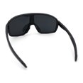 thumbnail image 7 of Mens Geometric Oversized Shield Sport Plastic Wrap Riding Sunglasses Matte Black - Black, 7 of 7