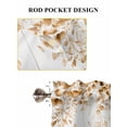 thumbnail image 7 of Orange Eucalyptus Coastal Half Window Curtain 36 Inches Long, Beach Starfish Conch Window Treatment Curtain Drapes, Small Tier Curtains for Bathroom Over Sink, 27.5"x36", 2 Panels, 7 of 7