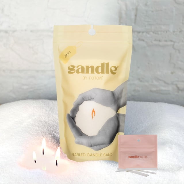 Vela Sandle Pearled Sand de Foton Vanilla, 283 g, 60 h