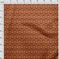 thumbnail image 3 of oneOone Georgette Viscose Orange Fabric Geometric & Floral Block Sewing Material Print Fabric By The Yard 42 Inch Wide, 3 of 4