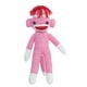 thumbnail image 1 of Plushland Adorable mono calcetín de 8.0 in de alto – suave y realista juguete de peluche de punto – para niños, bebés, adolescentes, niñas y niños (rosa), 1 of 3