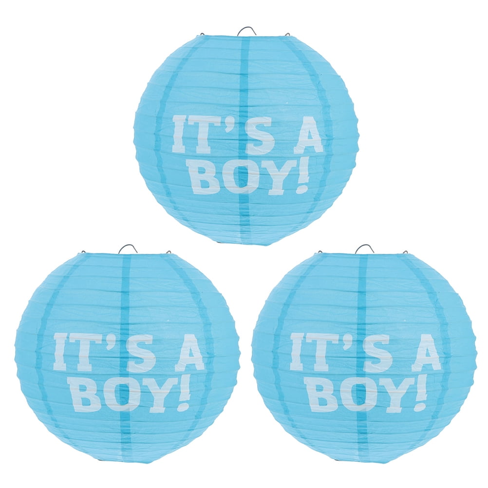 Gender Reveal Paper Lantern Lanterns Baby Hanging Party Shower Supplies Boy Ideas Or Girl Round