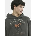thumbnail image 4 of No Boundaries All Gender Oversized Graphic Fleece Hoodie Sweatshirt, Men's and Big Men’s, 4 of 5