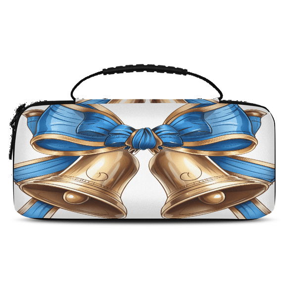 Herdesigns Xmas Bells Carry Case Compatible with Nintendo Switch 2, with 20 Game Card Slots, Christmas Portable Travel Carrying Case Pouch for Accessories & Games