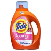 Tide Plus a Boost of Ultra Downy Liquid Laundry Detergent, April Fresh Scent, 73 fl oz, 52 Loads (Pack of 4)