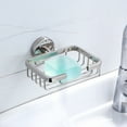 thumbnail image 2 of Stainless Steel Soap Dish Holder for Shower Wall - 304 Rustproof Adhesive Mount Soap Saver Tray Drainable Bar Soap Sponge Organizer for Bathroom Kitchen Sink Silver, 2 of 4