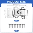 thumbnail image 2 of 3.54x2.6" Spring Loaded Butterfly Twist Latch, 2 Pcs Steel Twist Latch & Keeper, 2 of 7