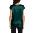 thumbnail image 6 of Summer Womens Tops 2026 Plus Size Fashion Solid Color Leisure T-shirt V-neck Leisure Tops Satin Shirts, 6 of 6
