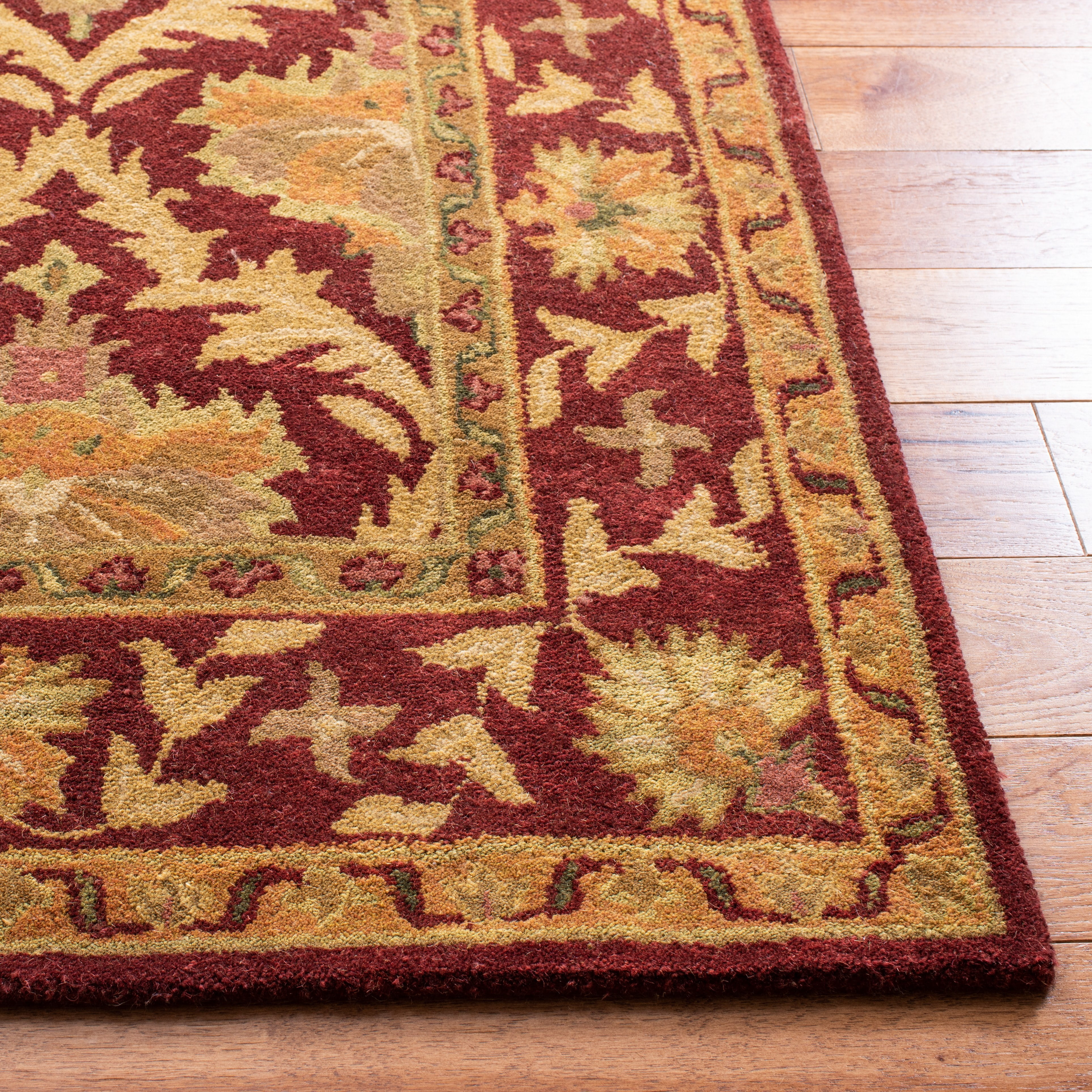 SAFAVIEH Antiquity Diarmait Oriental Wool Area Rug, Wine/Gold, 9'6" x 13'6"