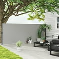 thumbnail image 2 of Outsunny 13' x 5' Retractable Side Awning, Garden Privacy Screen, Light Grey, 2 of 10