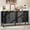 Black, variant on Accreate 59" Buffet Sideboard Cabinet with 4 Doors, Wood Console Table Vintage Coffee Bar Cabinet with Storage and Adjustable Shelves, Modern Sideboard for Dining Room Hallway Living Room