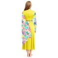thumbnail image 2 of vastwit Women Long Sleeve Praise Dance Dress Liturgical Dancewear Tunic Robes Worship Dancing Gowns Yellow M, 2 of 5