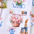 thumbnail image 2 of Tnhcen Women's Button Front Flip Collar Short Sleeve Shorty Pajama Set Easter Print Nylon Spandex Milk Silk Sleepwear S-2XL, 2 of 9