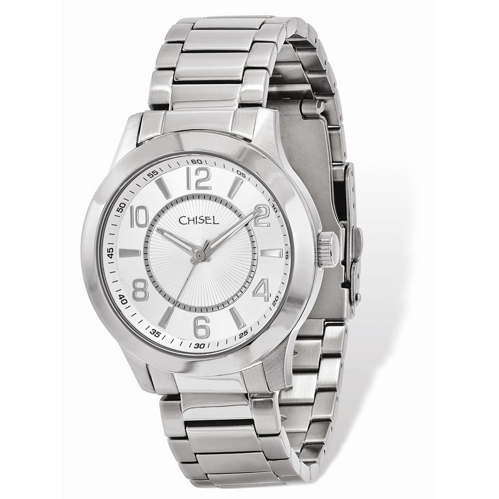 Chisel Mens Stainless Steel Silver Dial Watch (1.7mm x 8.5mm