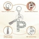 thumbnail image 3 of Llave inicial Uxcell con borlas y perla, llavero de letra alfabética brillante P, llaveros de rhinestone con anillo para llaves, bolsos, carteras, llaves de coche, taza, plata, 3 of 7
