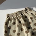 thumbnail image 4 of hengsof Girls' Fashion Polka Dot Jogger Pants Elastic Waist Loose Casual Lantern Pants Summer Fashion Children's Long Pants, 4 of 5
