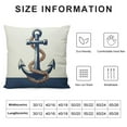 thumbnail image 5 of Nawypu  Nautical Sailing Throw Pillow Cover Navy Blue with Anchor/Compass Pattern Rectangular/Waist Cushion Cover Ocean Beach Home Decor Pillowcases,for Sofa Couch Patio, 5 of 5