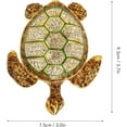 thumbnail image 2 of XYCCA Jewelry Box, 9.3x7.5x2.2cm Tortoise Trinket Box Embedded Rhinestone Zinc Alloy Bright Colors Multi Purpose Bejeweled Box for Home Dressing Table-0625, 2 of 5