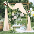 thumbnail image 4 of Wedding Arch Drapery Curtains In The Background Chiffon Fabric Shade Cloth Party Monolithic Wedding Decoration, 4 of 9