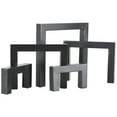 thumbnail image 6 of 13" x 7" Black Metal Abstract Square Arched Geometric Sculpture, by DecMode, 6 of 9