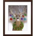 thumbnail image 2 of WhiteTailed Deer Buck in Winter Snow with Christmas, Framed Art Print Wall Art Sold by Art.Com, 2 of 5