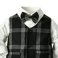 thumbnail image 4 of Zshosam Baby Boys' Suits Boys' Formal Suit Set Dress Shirt Vest Pants and Tie Wedding Birthday Party Suit Size 6T 7T,(Black 6-7 Years), 4 of 4