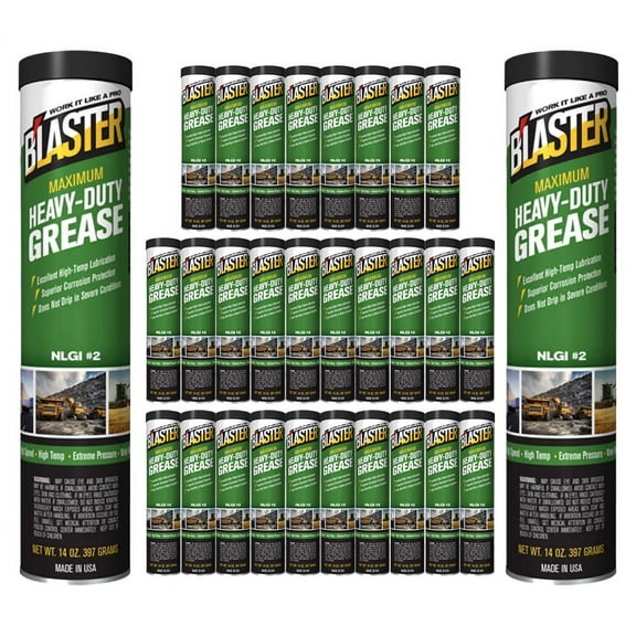 (30 Pack) Heavy-Duty Grease 14 oz for High Temp Lubrication - Corrosion Protection Grease for Wheel Bearing, Automative, Garage Door, Lithium, Plumbers - Semi Truck Accessories…