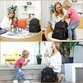 thumbnail image 2 of Mochila cambiadora bebé unisex con almohadilla, chupete, correas sillita, mochila viaje multifuncional niños y niñas, negra, 2 of 3