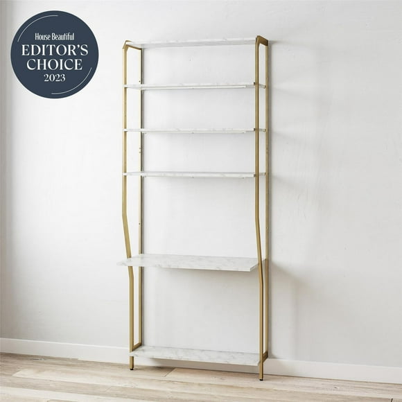 CosmoLiving Gwyneth Closet - Vanity, White Marble