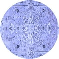 thumbnail image 1 of Ahgly Company Indoor Round Persian Blue Traditional Area Rugs, 3' Round, 1 of 4