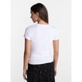 thumbnail image 3 of No Boundaries Longline Graphic Cotton Baby Tee, Women's XXS-XXL, 3 of 5