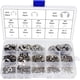 thumbnail image 1 of 400PCS 13 Tamaño de acero inoxidable E-Clip Anillo de retención Kit de surtido de anillos de presión externos Anillo de seguridad interno 1.5/2/2.5/3/4/5/6/7/8/9/10/12/15 mm Con caja de plástico MFZFUKR YQ-1046, 1 of 5