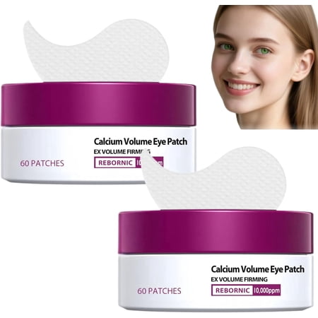 Calcium Volume Eye Patch, Calcium Volume Hydrogel Eye Patches, Under Eye Patches with Elastin (30 Pairs/Box)