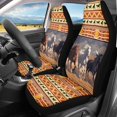 thumbnail image 2 of ZIATUBLE Aztec Tribal Horse Car Front Seat Covers Soft Car Seat Covers Front Seats Only 2 Packs Universal for Cars SUV Trucks Stylish Driver Seat Covers Auto Interior Accessory for Women, 2 of 7