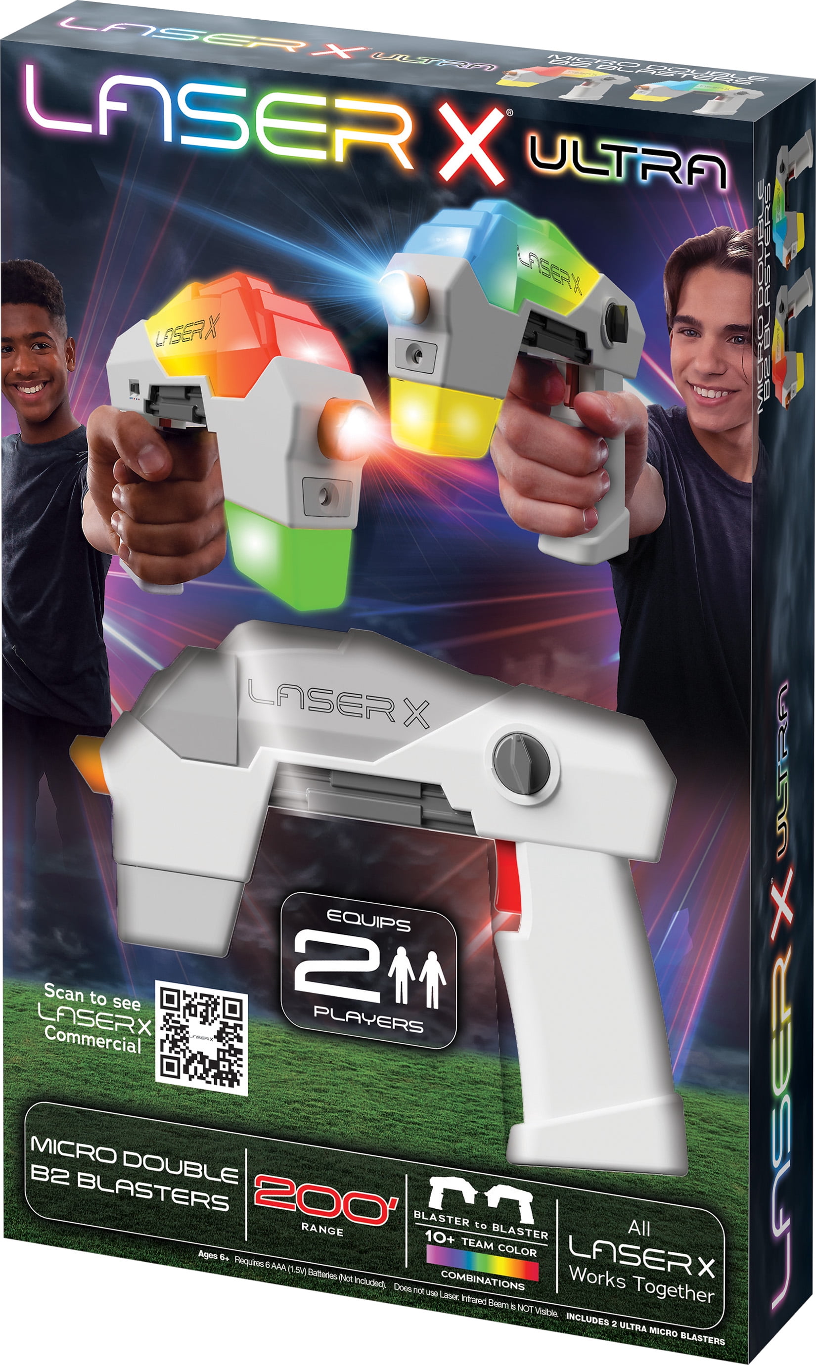 Laser X Ultra Micro Laser Tag Set – Infrared Blasters for Indoor