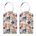 thumbnail image 3 of Naloa Watercolor Plants Luggage Tag for Suitcase Leather Baggage Tag with Stainless Steel Loop Privacy Cover for Women Men Girls-2 PCS, 3 of 5