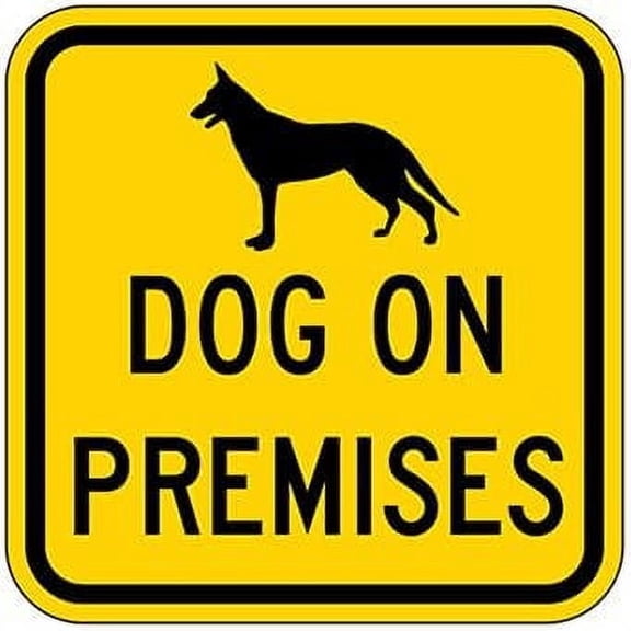 Dog on Premises Security Sign 12"x 8" Metal Signs For Outdoor & Indoor