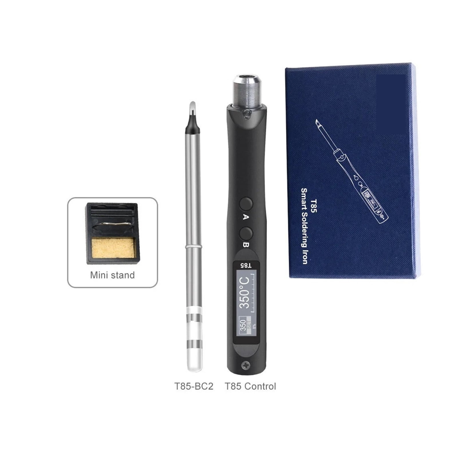 Electric Soldering Iron Kit T85 96W Repair Tool Welding Solder Rework Station Heat Pencil Smart Portable Solder Iron Tips ,Internally Heated