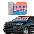 thumbnail image 3 of Kdxio Beach with Palm Trees Print Front Windshield Sun Shade,Folding Auto Sunshade for Car Truck SUV-Small, 3 of 7