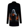 thumbnail image 6 of TFEOQRY Women's Evil Pattern Cardigan Long Sleeve Open Front Coat Casual Fall Winter Outerwear Black-2, 6 of 6