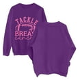 thumbnail image 5 of Holzkary Women's Football Game Day Sweatshirt Graphic Print Sunday Long Sleeve Crewneck Fall Pullover Graphic Print Oversized Crewneck Sweatshirts Long Sleeve Pullover for Gameday Hoodies Purple S, 5 of 5