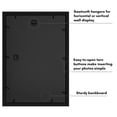 thumbnail image 5 of Americanflat 8x10 Double Picture Frame with Shatter-Resistant Glass Fits 2 use as One 12x18 Poster Frame - Black, 5 of 8